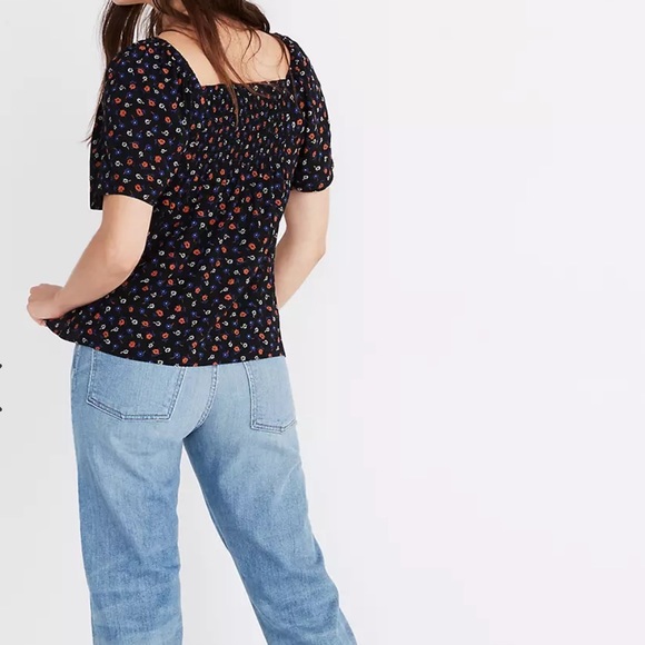 Madewell • square neck Prairie Posies smocked top - Picture 12 of 14